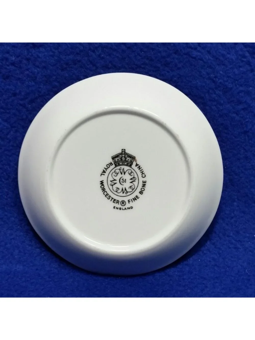 Royal Worcester Woodland Coaster Floral Butter Pat Trinket Dish Pin 1960's